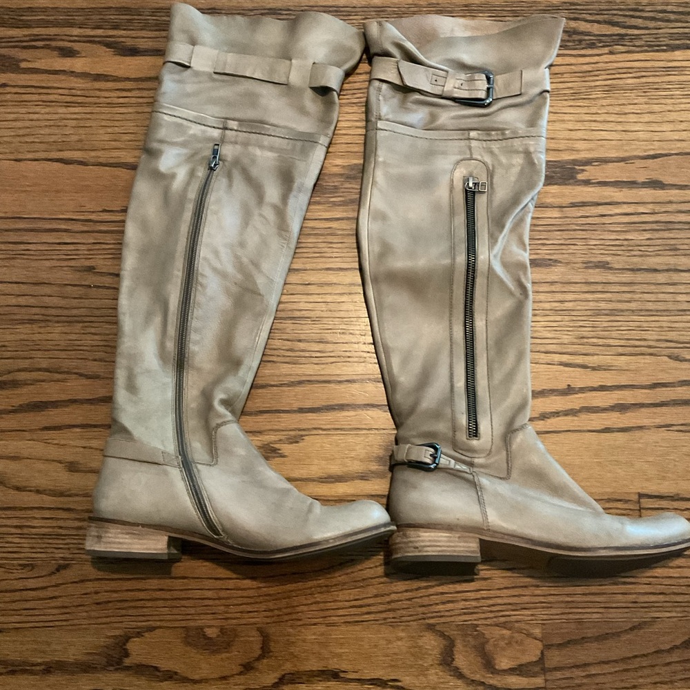Steve Madden Taupe Over the Knee Boots